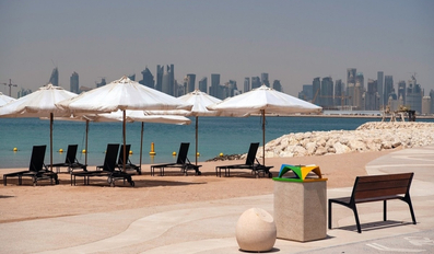 Family friendly beach event with entertainment in Qatar
